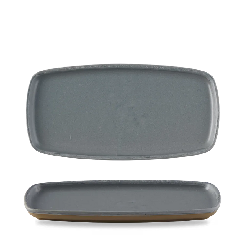 Churchill Emerge Seattle Grey langwerpig bord 30 x 14,7 cm – groot grijs keramisch serveerbord
