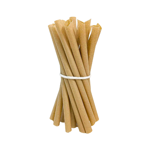 Equo suikerriet cocktailrietjes 8 x 150 mm – biologisch afbreekbare rietjes voor de bar