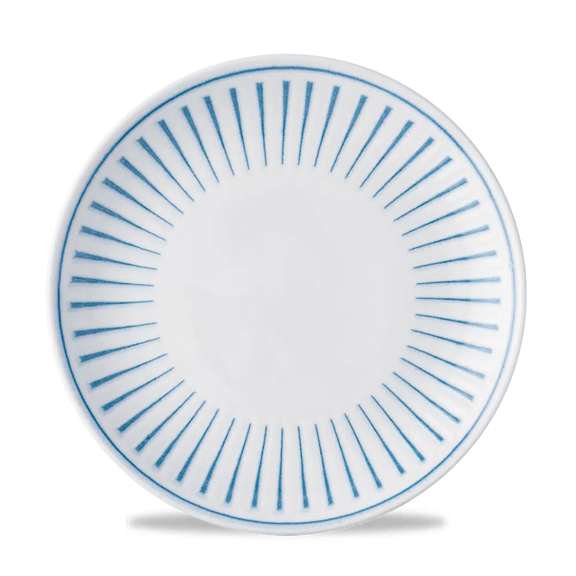 Churchill Era Blue Evolve stapelbaar randloos bord Ø 26 cm – blauw stoneware bord voor horeca en hotels