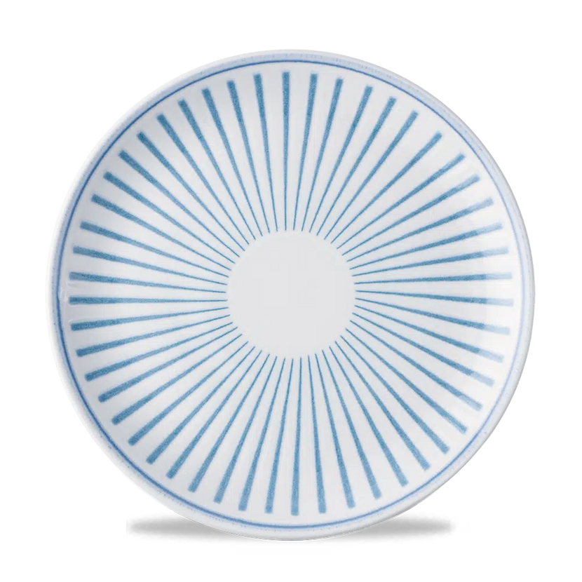 Churchill Era Blue Evolve stapelbaar randloos bord Ø 28,8 cm – blauw stoneware bord voor restaurants