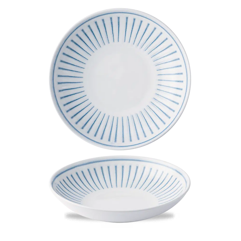 Churchill Era Blue Evolve stapelbare kom Ø 18,2 cm – blauw stoneware kom voor restaurants en cafés