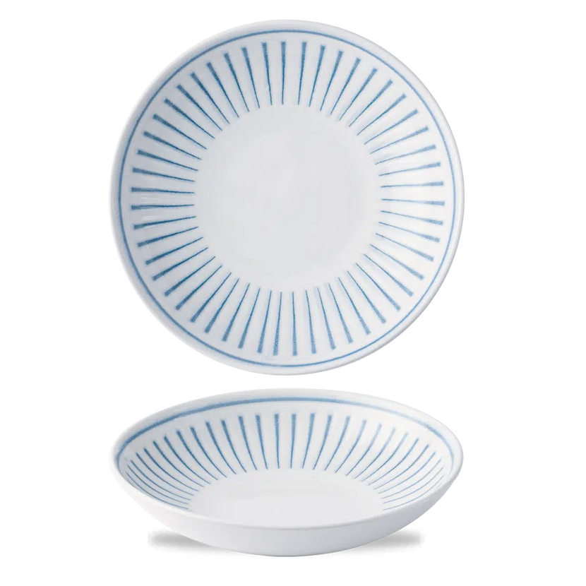 Churchill Era Blue Evolve stapelbare kom Ø 24,8 cm – blauw stoneware kom voor horeca en buffetten