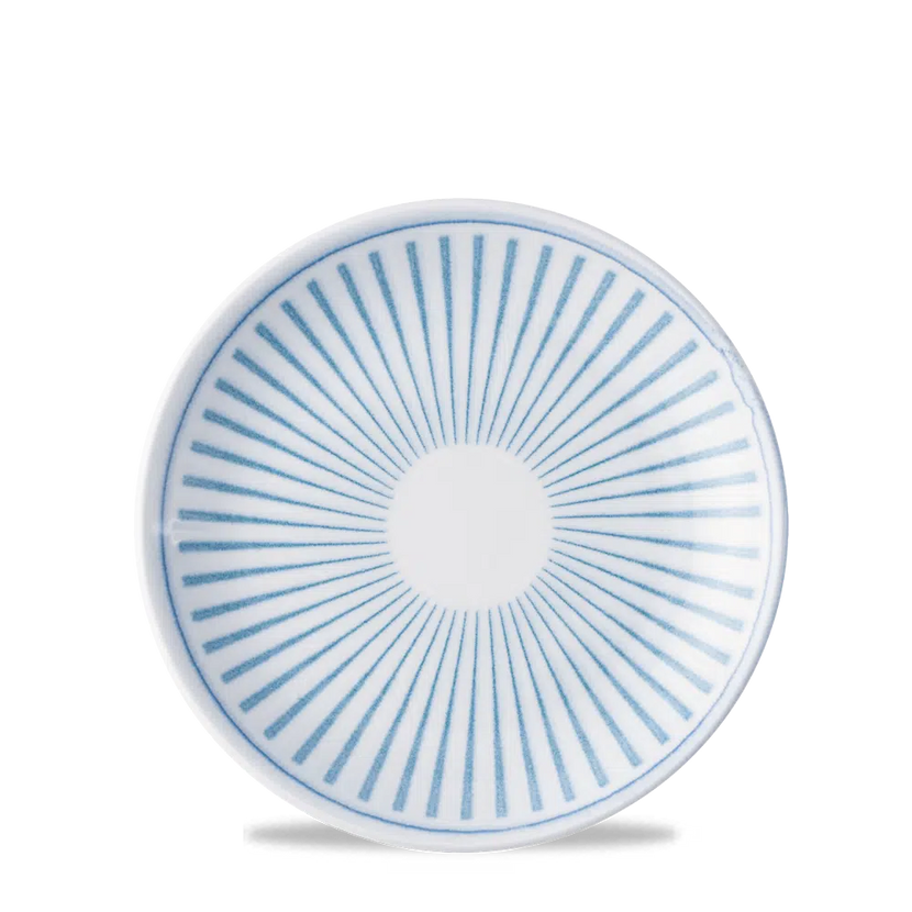 Churchill Era Blue Evolve stapelbaar randloos bord Ø 16,5 cm – blauw stoneware bord voor restaurants