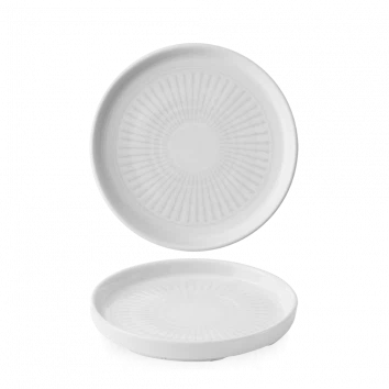 Churchill Era Grey bord met opstaande rand Ø 16 cm – grijs stoneware bord voor cafés