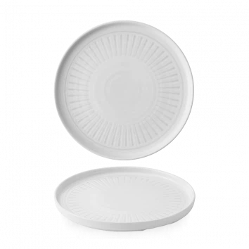 Churchill Era Grey bord met opstaande rand Ø 21 cm – grijs stoneware bord voor horecazaken