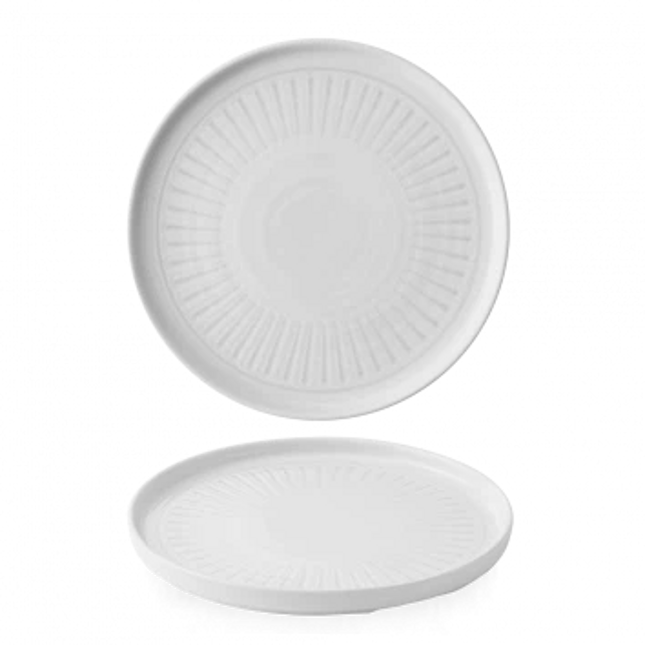 Churchill Era Grey bord met opstaande rand Ø 26 cm – grijs stoneware bord voor horeca en hotels