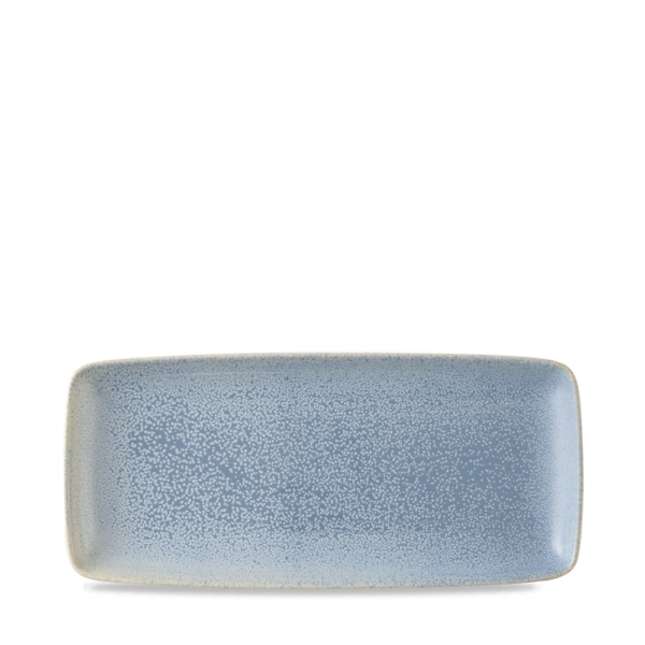 Dudson Evo Azure rechthoekige serveerschaal 27,2x12,5 cm – azuurblauw porselein voor de horeca