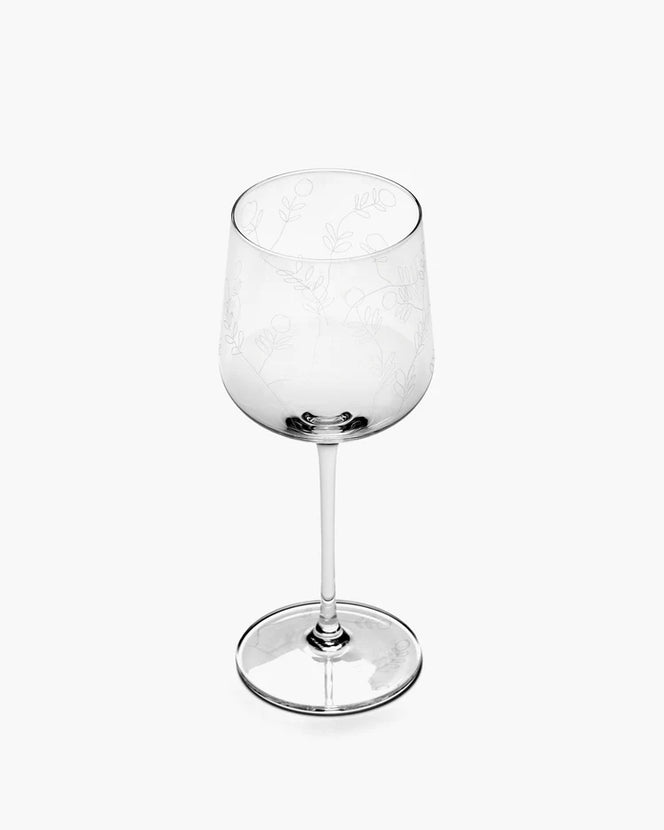 Serax Marni Mirtillo Tea wijnglas – design witwijnglas met bloemmotief
