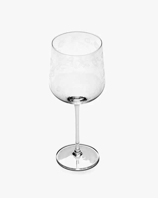 Serax Midnight Flowers wijnglas Anemone Vaniglia – decoratief rodewijnglas voor de horeca