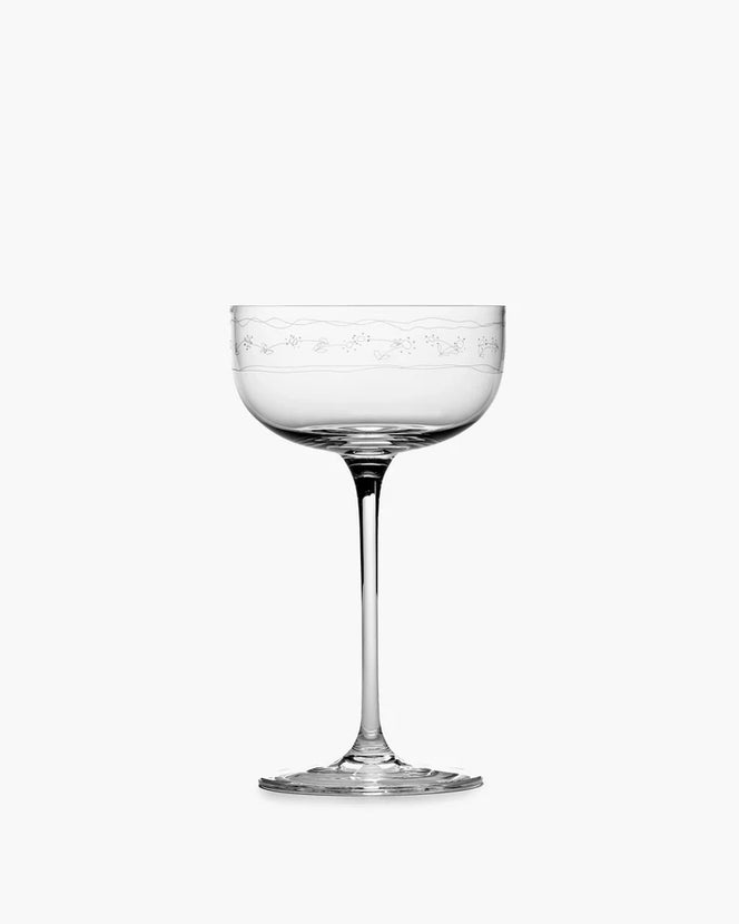 Serax Midnight Flowers coupe Anemone Vaniglia – decoratief coupeglas voor de horeca