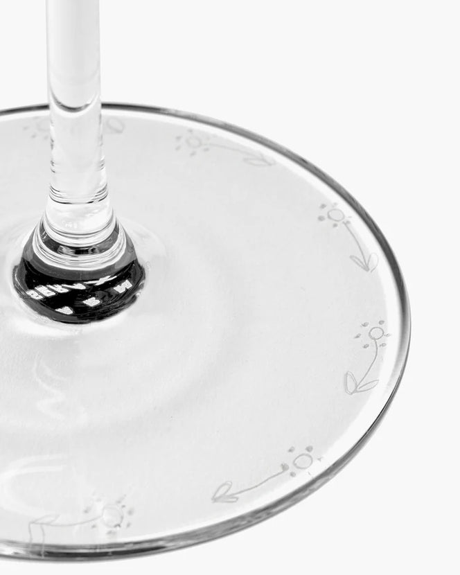 Serax Midnight Flowers champagnecoupe Anemone – uniek coupeglas voor champagne