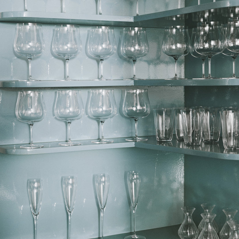 Serax Silhouette bourgogneglas – gedekte tafel met wijnglazen voor restaurants