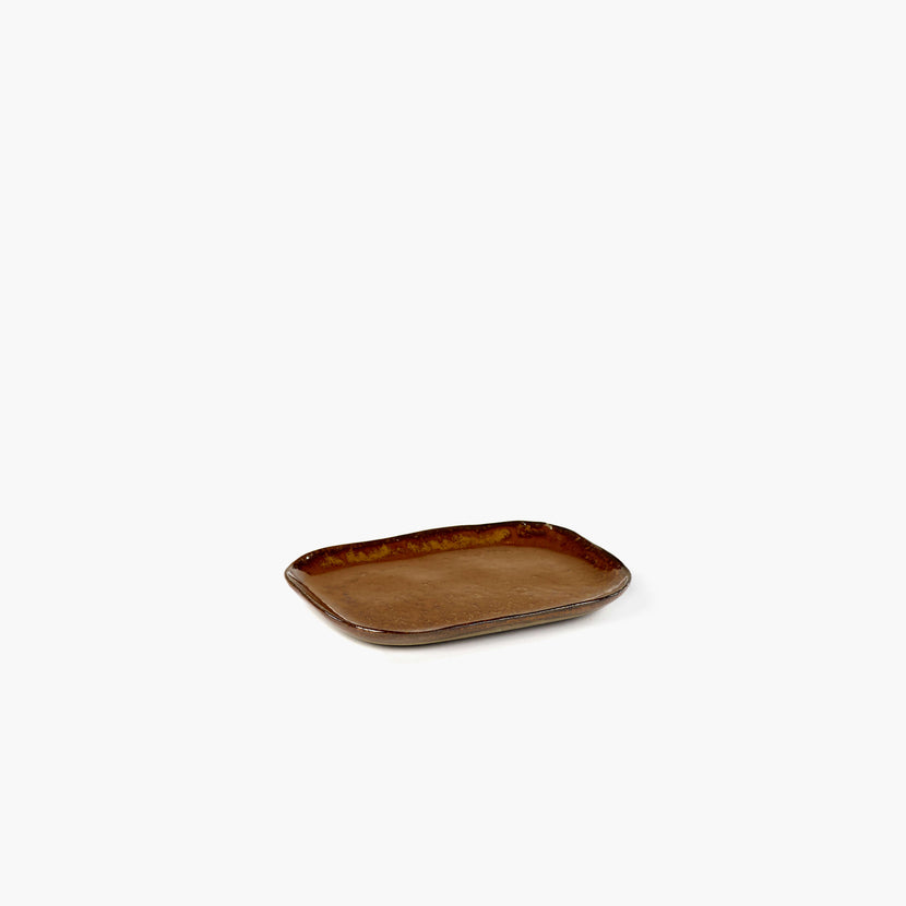 Plate Rectangular N°3 M Ocher/Brown 8/box – Serax