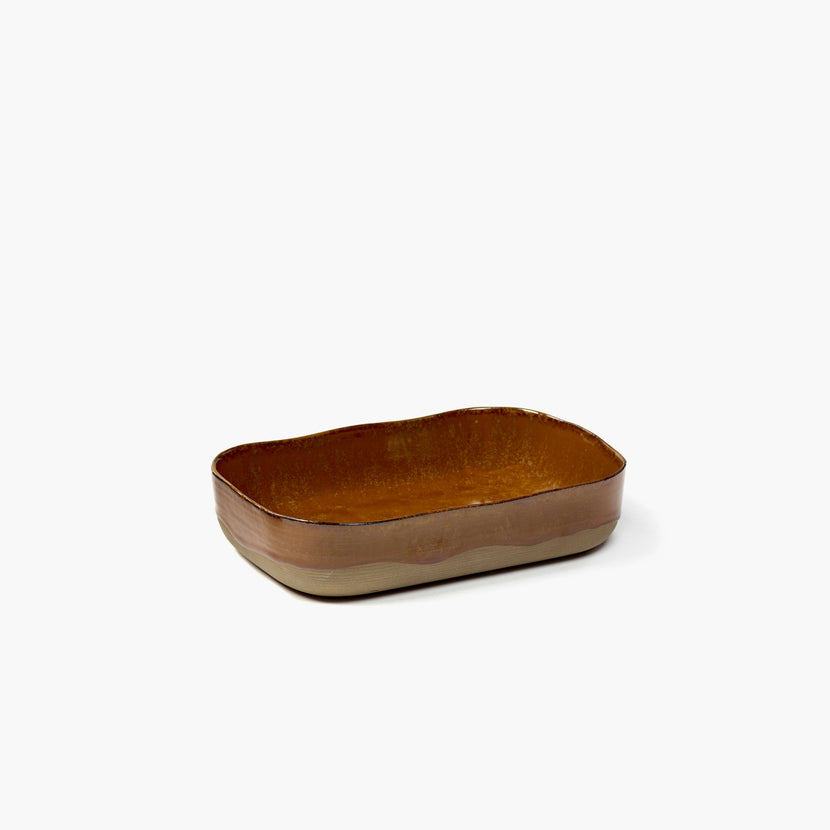 Extra Deep Plate N°5 L Ocher/Brown 4/box – Serax