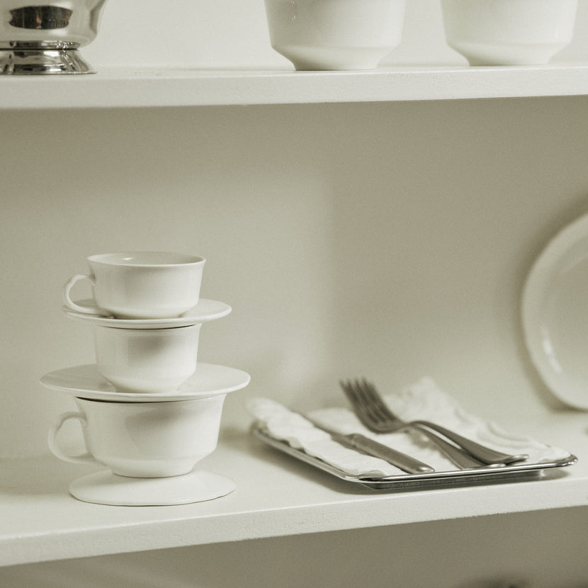 Serax Silhouette kom XS wit – detailfoto van het witte porselein voor restaurants