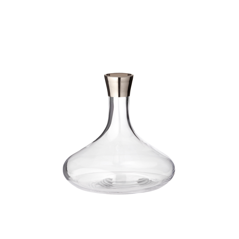 Edzard karaf Edward 1,6 liter - glazen karaf met platina rand voor de horeca