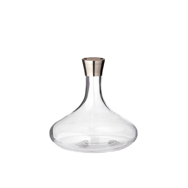 Edzard karaf Edward 1,6 liter - glazen karaf met platina rand voor de horeca