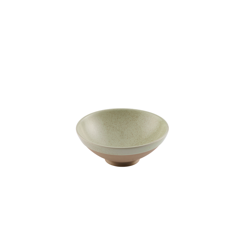 Churchill Emerge Stonecast Speckled Green ramenkom 20 cm – gespikkeld groen porseleinen kom voor ramen en noedels