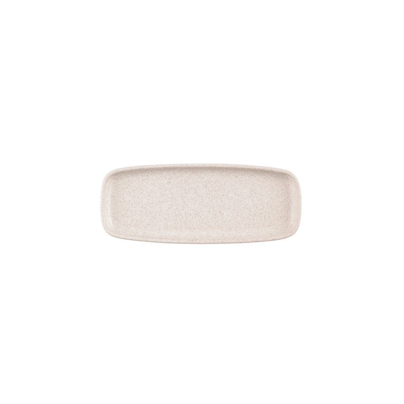 Churchill Emerge Stonecast Speckled White rechthoekig bord 25,1 x 10 cm – gespikkeld porseleinen serveerbord