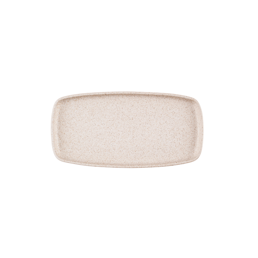 Churchill Emerge Stonecast Speckled White rechthoekig bord 30 x 14,7 cm – gespikkeld porseleinen serveerbord