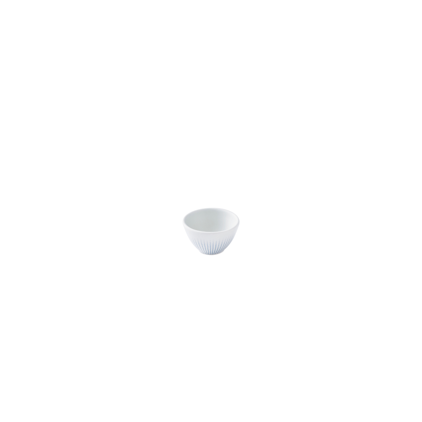 Churchill Era Blue Contour dippot 110 ml – blauw porseleinen sausbakje voor cafes en bars