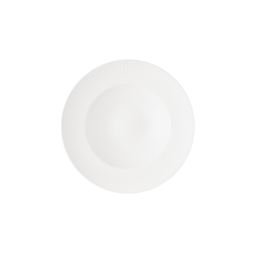 Churchill Era White kom met brede rand 28 cm – wit porseleinen kom voor pasta en salade