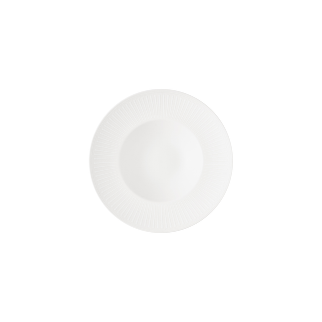 Churchill Era White kom met brede rand 24 cm – wit porseleinen kom voor soep en salade