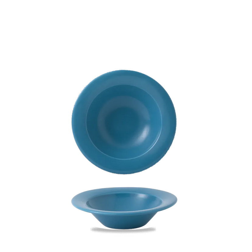 Churchill Blue Glaze kom smalle rand 17 cm – blauw geglazuurde kom voor de horeca