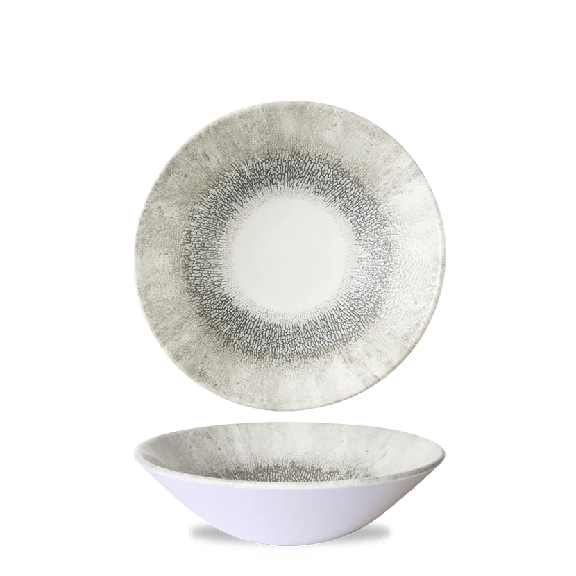 Churchill Studio Prints Grey diepe coupekom Ø 19 cm – grijze porseleinen kom voor restaurants