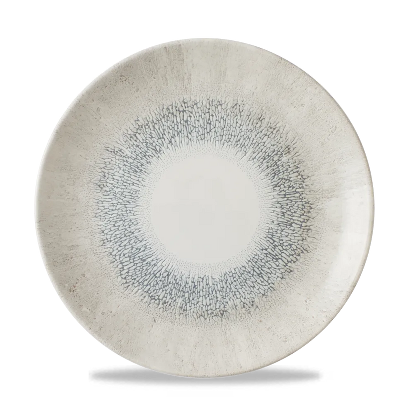 Churchill Studio Prints Fusion Grey Evolve coupebord Ø 26 cm – randloos porseleinen bord voor restaurants