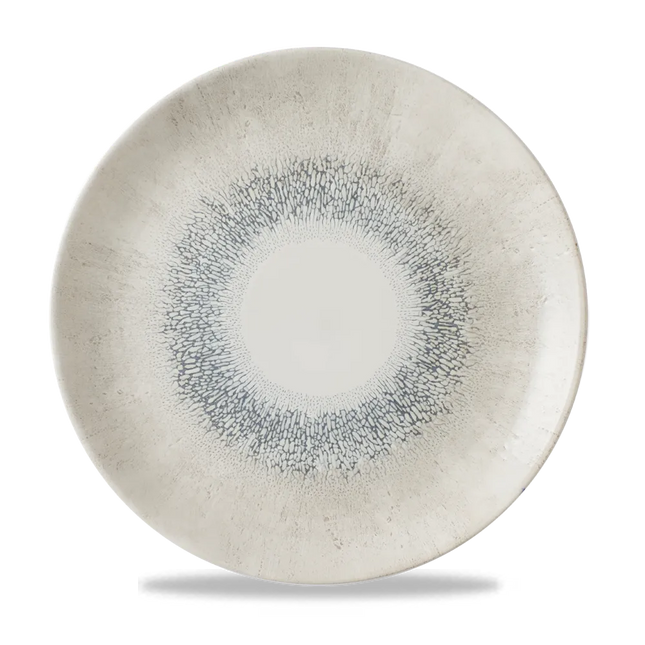 Churchill Studio Prints Fusion Grey Evolve coupebord Ø 28,8 cm – randloos porseleinen bord voor hoofdgerechten