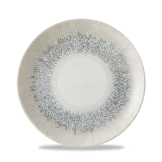 Churchill Studio Prints Fusion Grey Evolve coupebord Ø 21,7 cm – randloos porseleinen bord voor voorgerechten