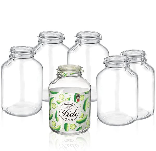 Rocco Bormioli Fido weckpot 5 liter – grote glazen bewaarpot met beugelsluiting