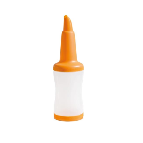 APS free pourer fles oranje 1 liter - gekleurde barfles met schenktuit voor de bar