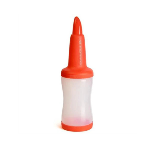 APS free pourer fles rood 1 liter - barfles met schenktuit voor siropen en sappen