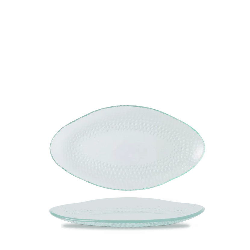 Churchill Isla Glass ovale serveerschaal helder 30 x 16,2 cm – glazen schaal voor buffet