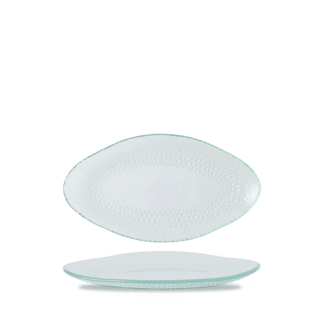 Churchill Isla Glass ovale serveerschaal helder 30 x 16,2 cm – glazen schaal voor buffet