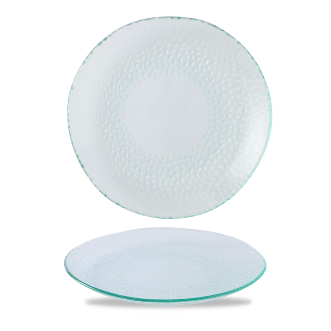 Churchill Isla Glass bord helder Ø 22,5 cm – glazen bord voor voorgerechten in de horeca