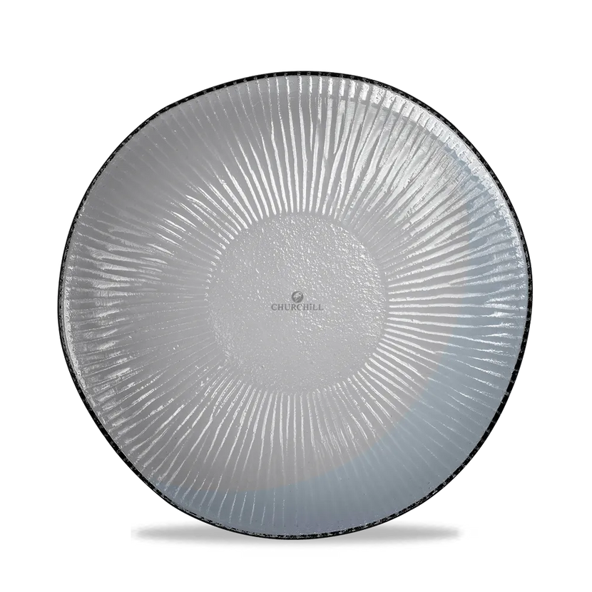 Churchill Dusk Glass Bamboo rond bord 21,5 cm – getint glazen bord voor de horeca