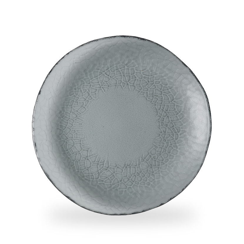 Churchill Viana Glass Dusk bord 29,5 cm – rookgrijs organisch glazen bord voor foodpresentatie