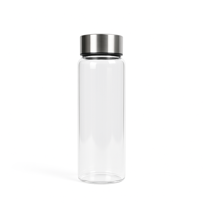 APS Ginza waterfles met RVS deksel 750 ml - glazen karaf voor de horeca