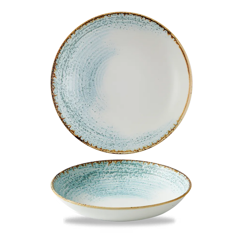 Churchill Homespun Aquamarine coupekom 18,2 cm – turquoise randloze kom voor restaurants