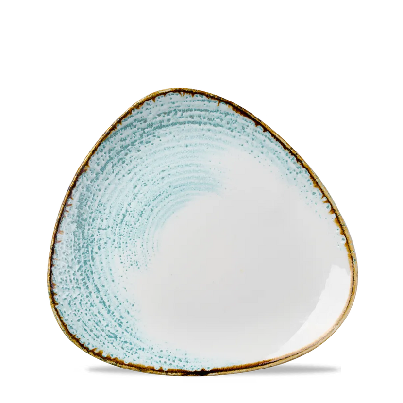 Churchill Homespun Accents Aquamarine Lotus bord Ø 18,5 cm – bord met bloemvorm voor voorgerechten