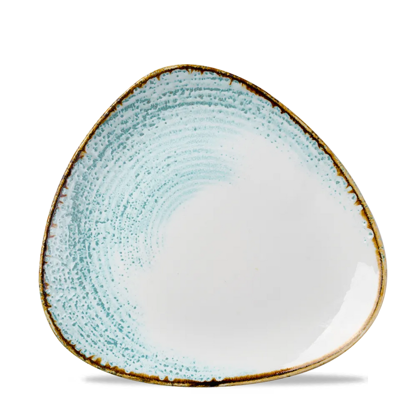 Churchill Homespun Accents Aquamarine Lotus bord Ø 22,9 cm – bord met bloemvorm voor hoofdgerechten