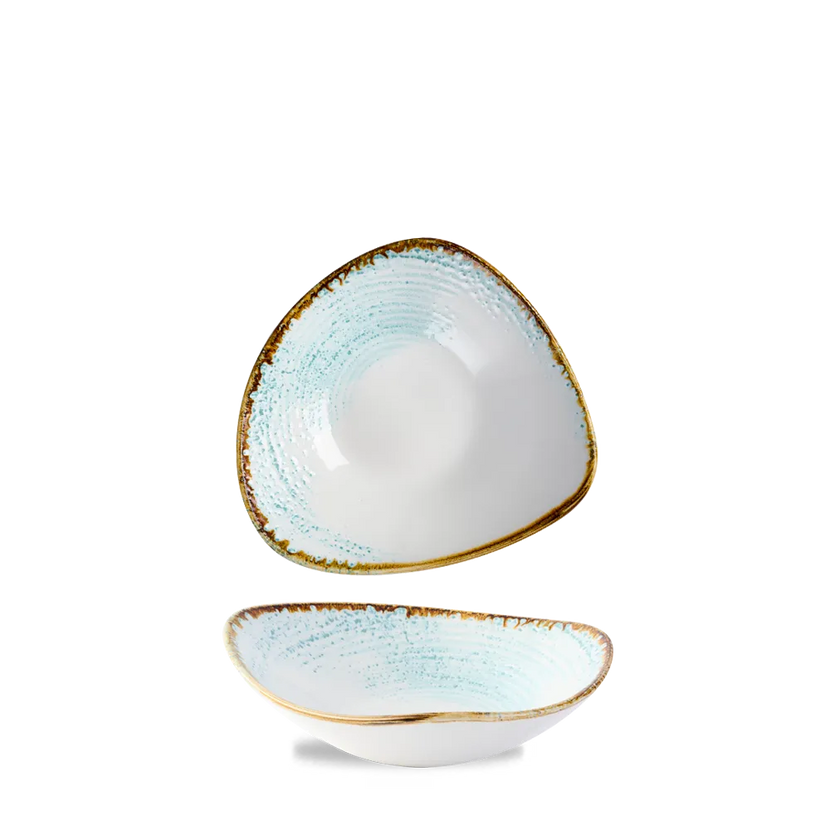 Churchill Homespun Accents Aquamarine Lotus kom Ø 18,5 cm – kom met bloemvorm voor bijgerechten