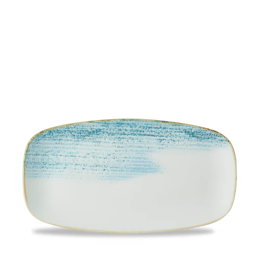 Churchill Homespun Aquamarine chef's langwerpig bord – turquoise serveerbord voor fine dining