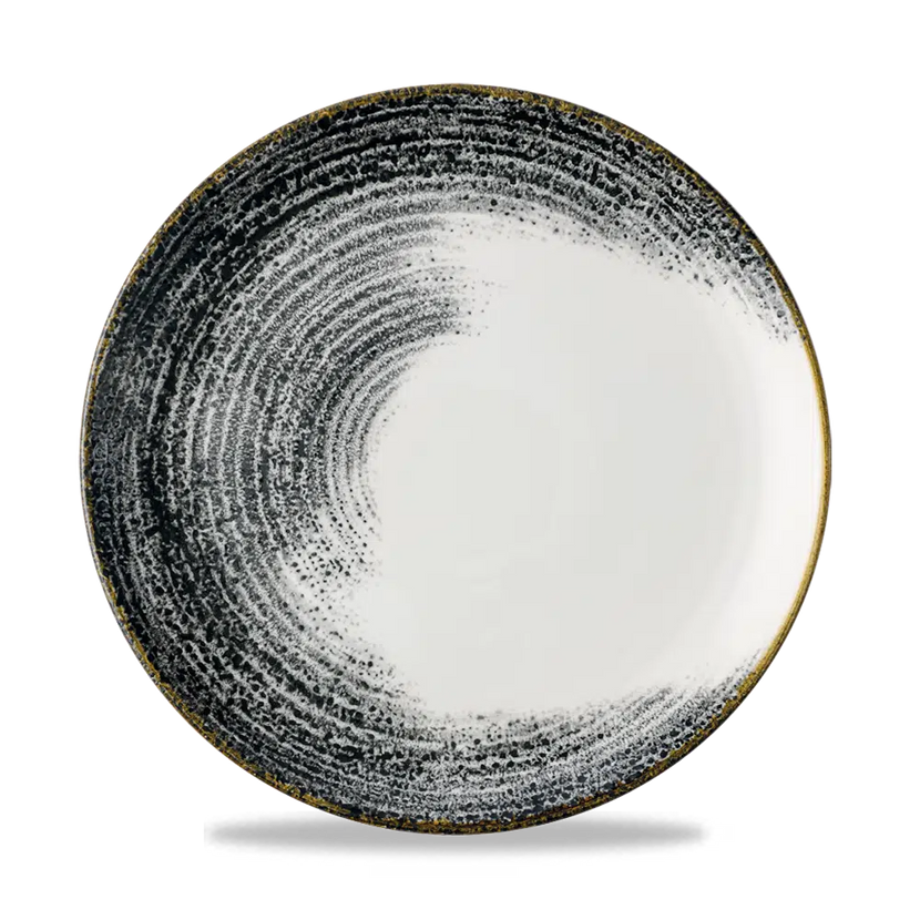 Churchill Homespun Accents Black stapelbord Ø 26 cm – zwart porseleinen randloos bord voor horeca en hotels