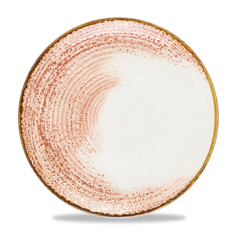 Churchill Homespun Coral coupe bord Ø 28,8 cm – groot koraalkleurig bord voor horeca