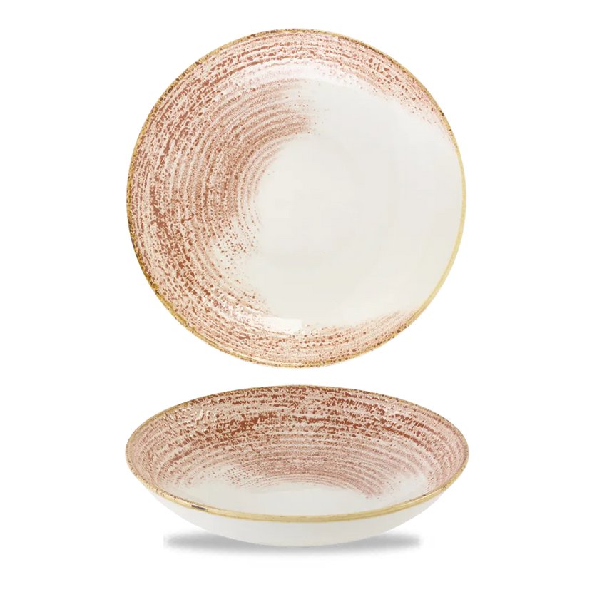 Churchill Homespun Coral coupe kom Ø 18,2 cm – koraalkleurige kom voor bistro's