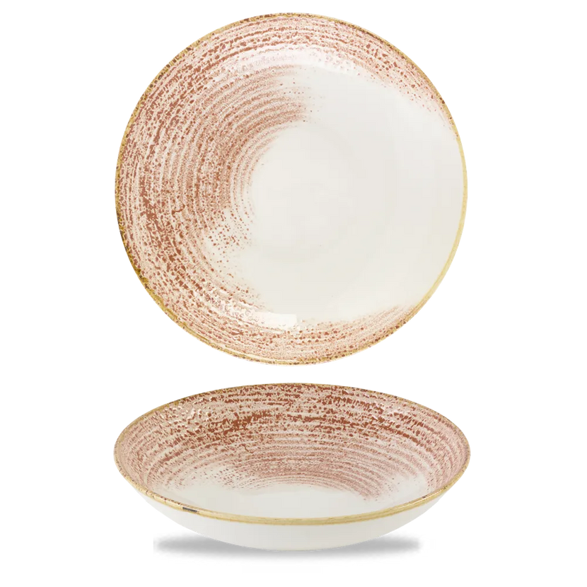 Churchill Homespun Coral coupe kom Ø 24,8 cm – ruime koraalkleurige kom voor horeca